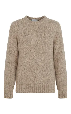 Alfie Crewneck in Oatmeal Multi Cashmere