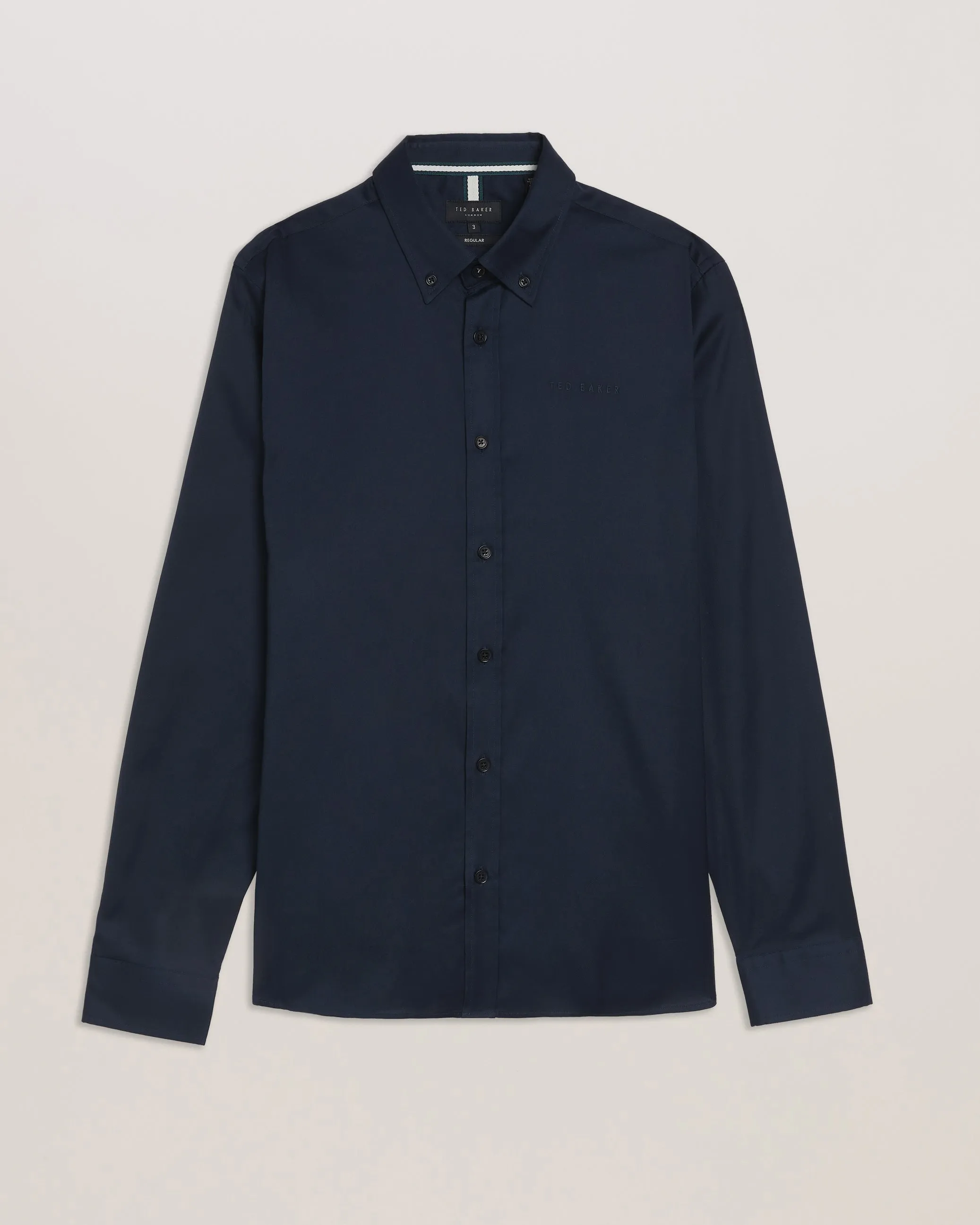 Allarde Ls Regular Branded Oxford Shirt Navy