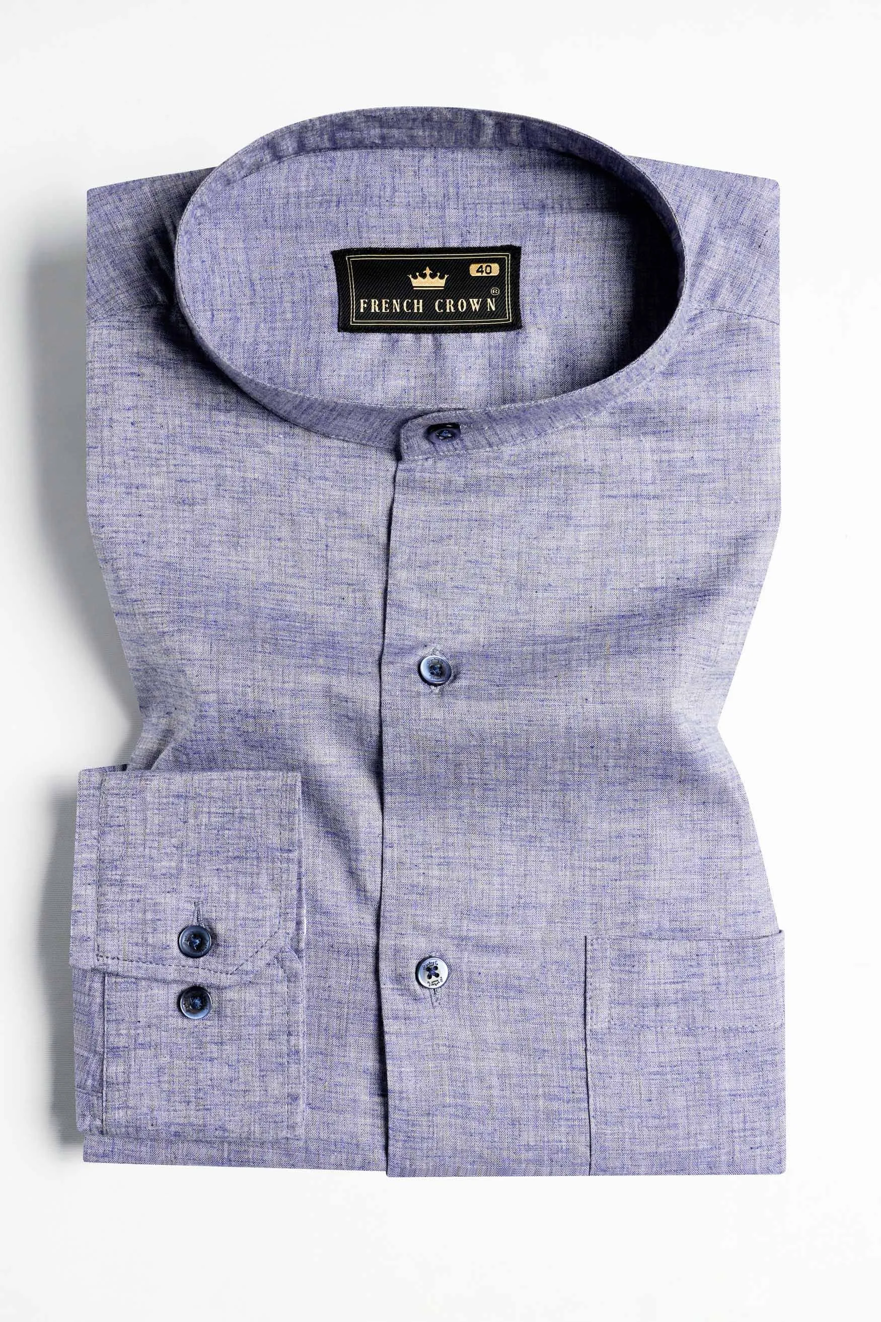 Amethyst Blue Chambray Premium Giza Cotton Shirt