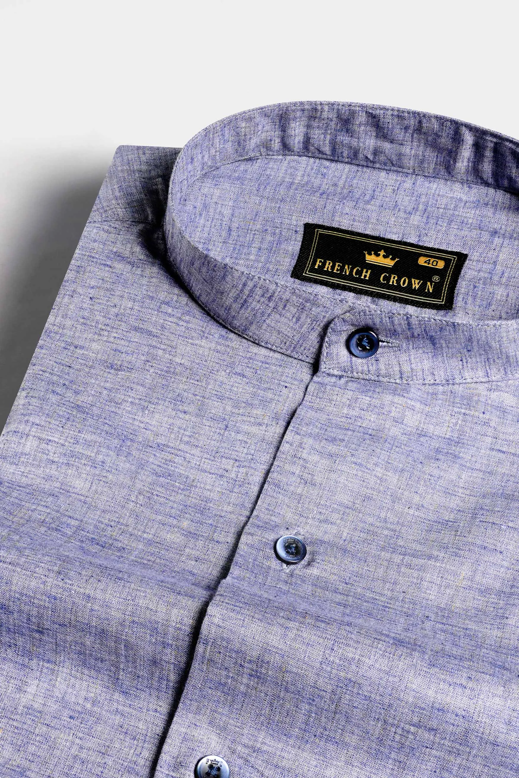 Amethyst Blue Chambray Premium Giza Cotton Shirt