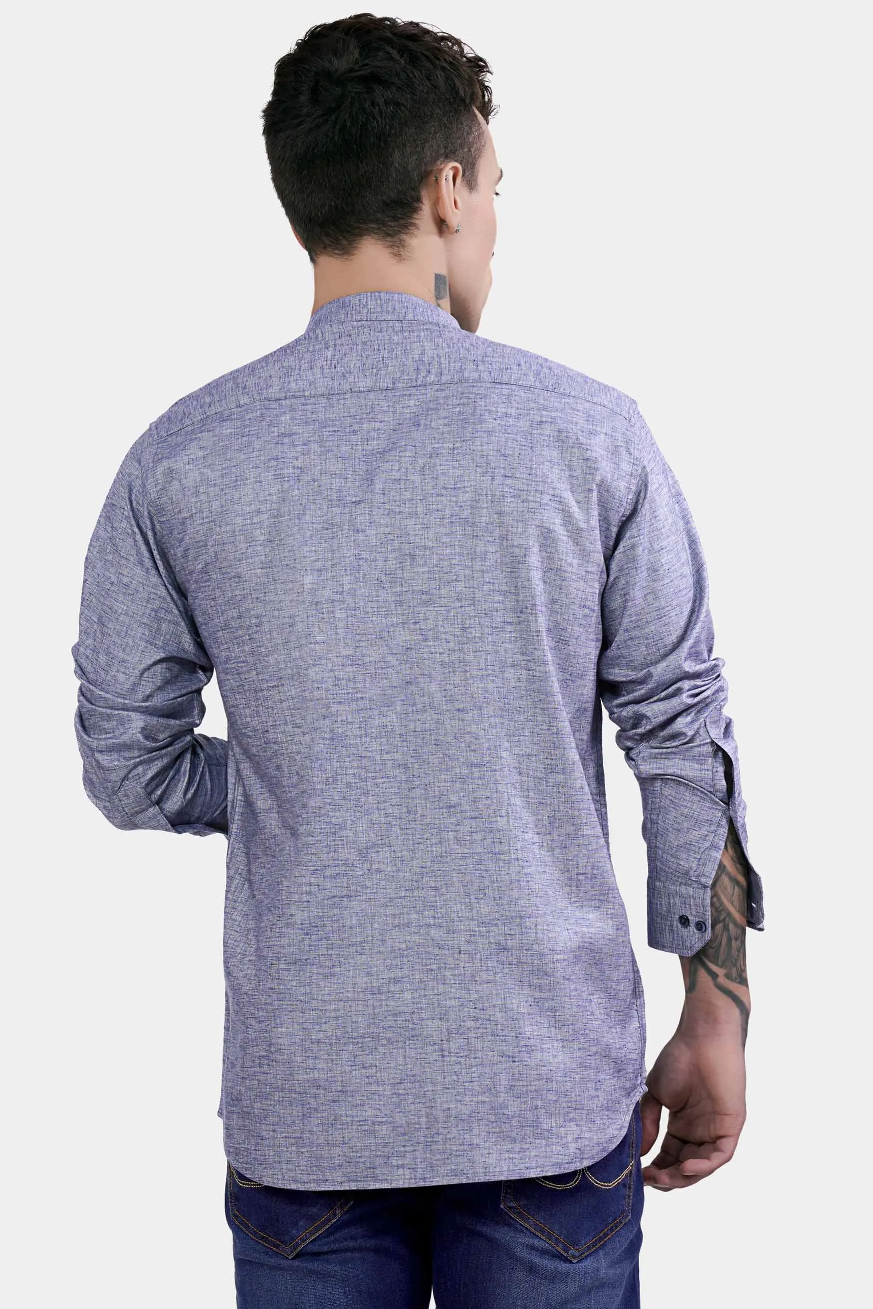 Amethyst Blue Chambray Premium Giza Cotton Shirt