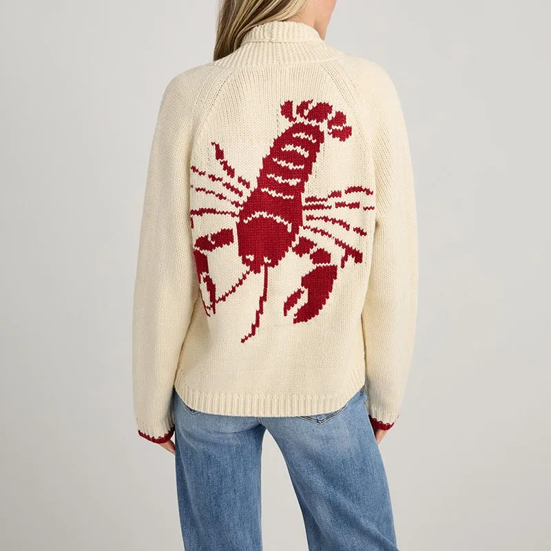 Anne | Fun Lobster Cardigan Sweater Jacket