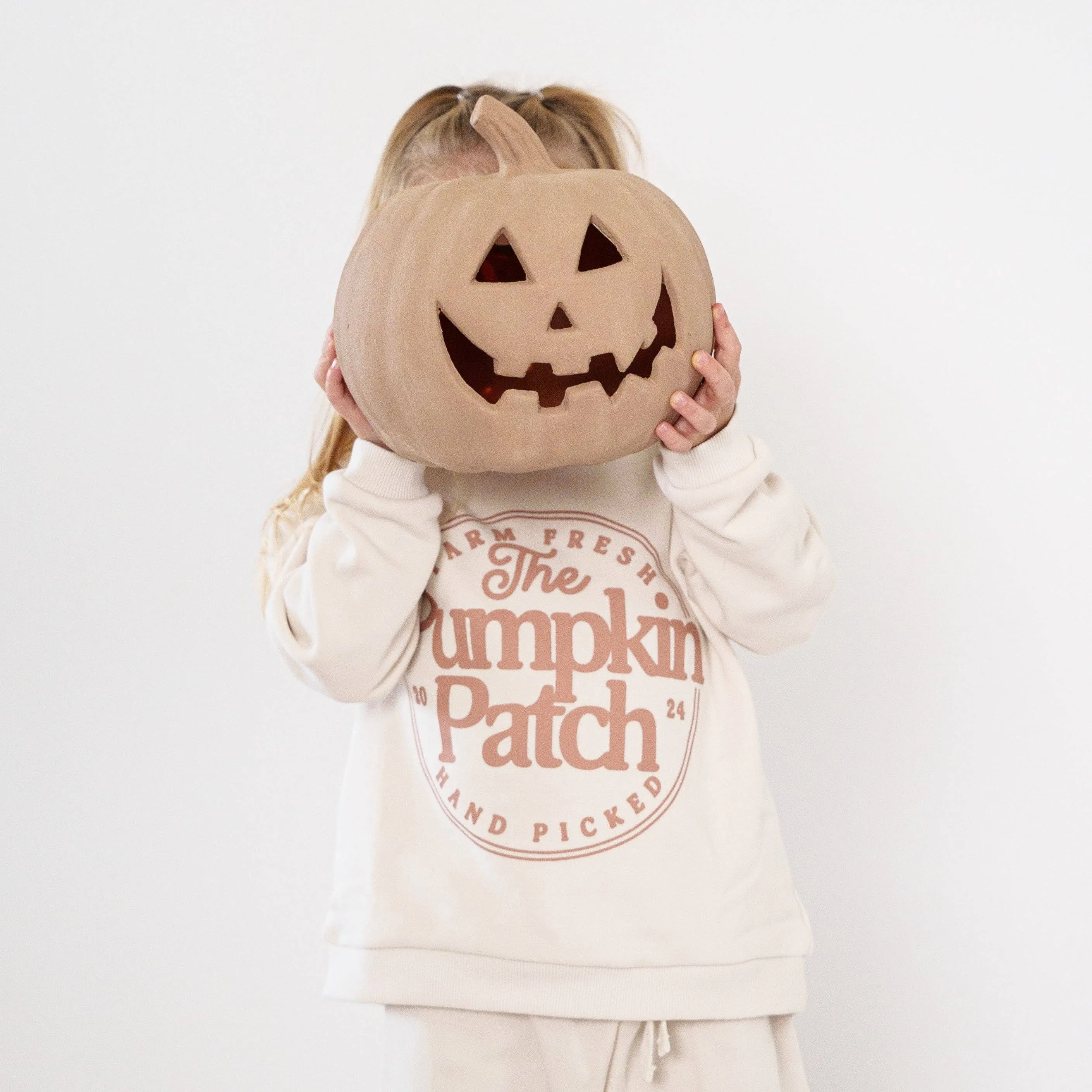 ATL Pumpkin Patch Crewneck Sweatshirt in Vanilla