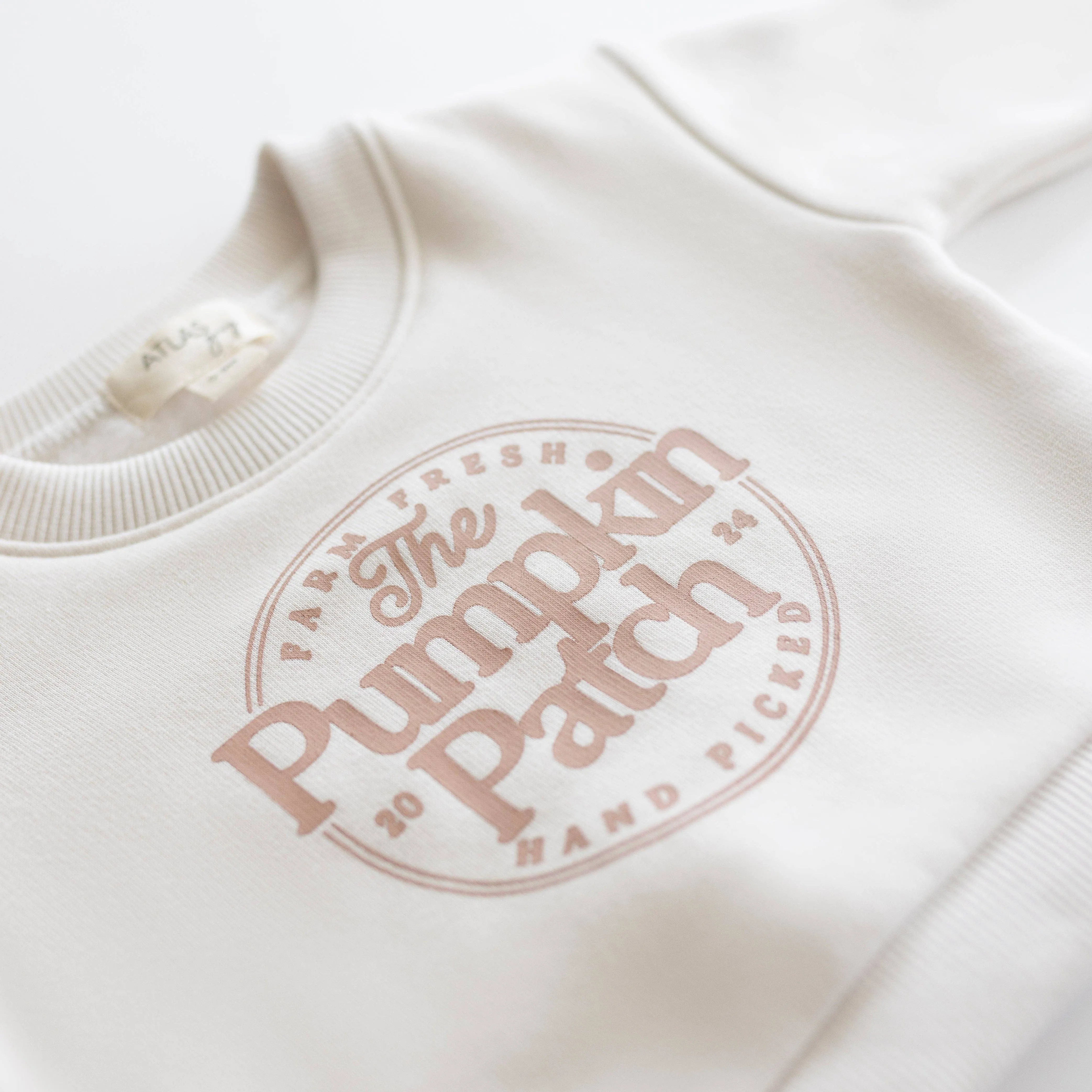 ATL Pumpkin Patch Crewneck Sweatshirt in Vanilla