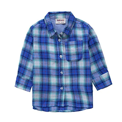 Baby Blue/Green Long Sleeve Plaid Shirts