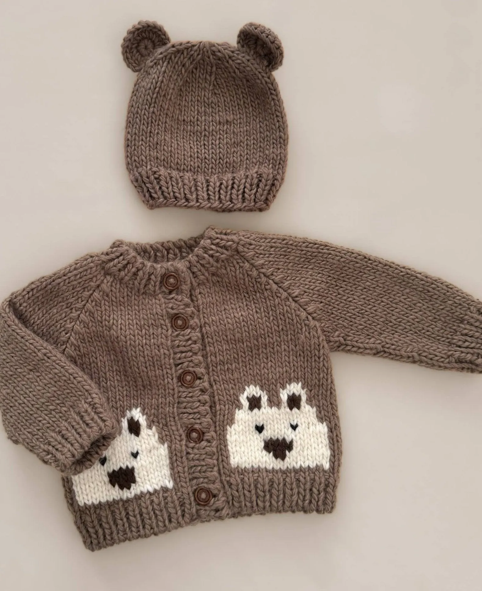 Bear Cardigan in Tan