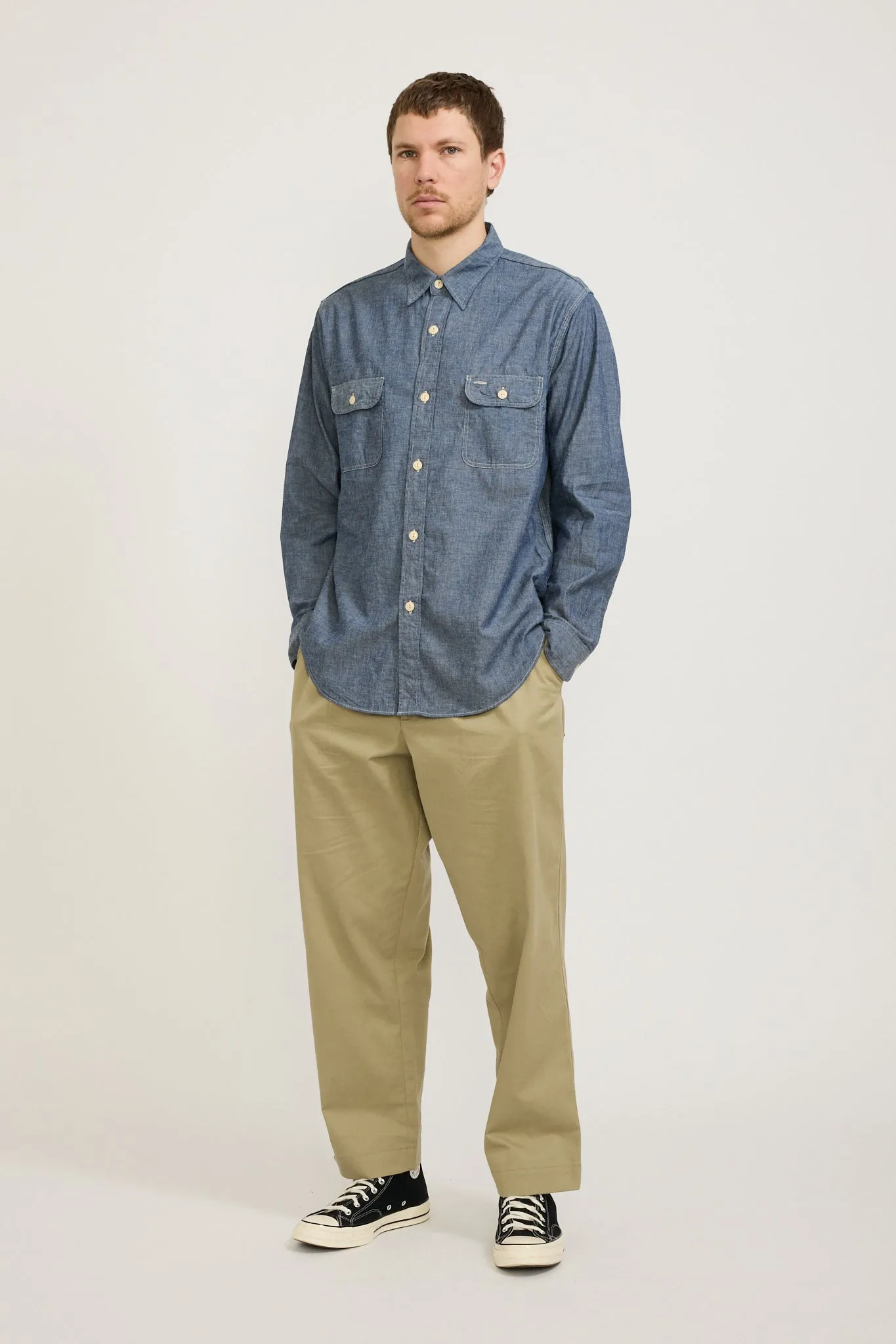 Blue Chambray L/S Work Shirt