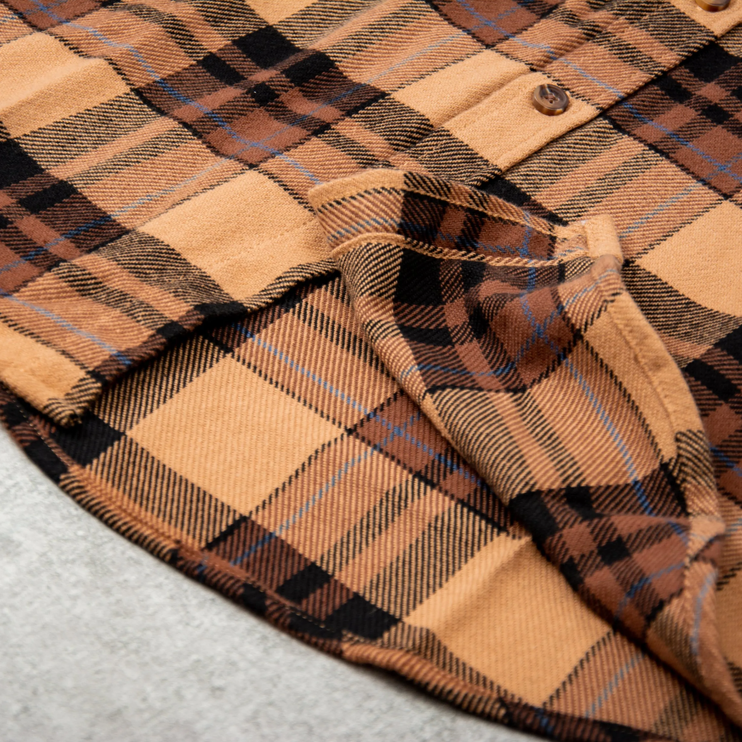 Brixton Bowery L/S Flannel Shirt - Tiger's Eye / Pinecone