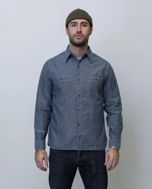 Buzz Rickson's USN Chambray Work Shirt Blue