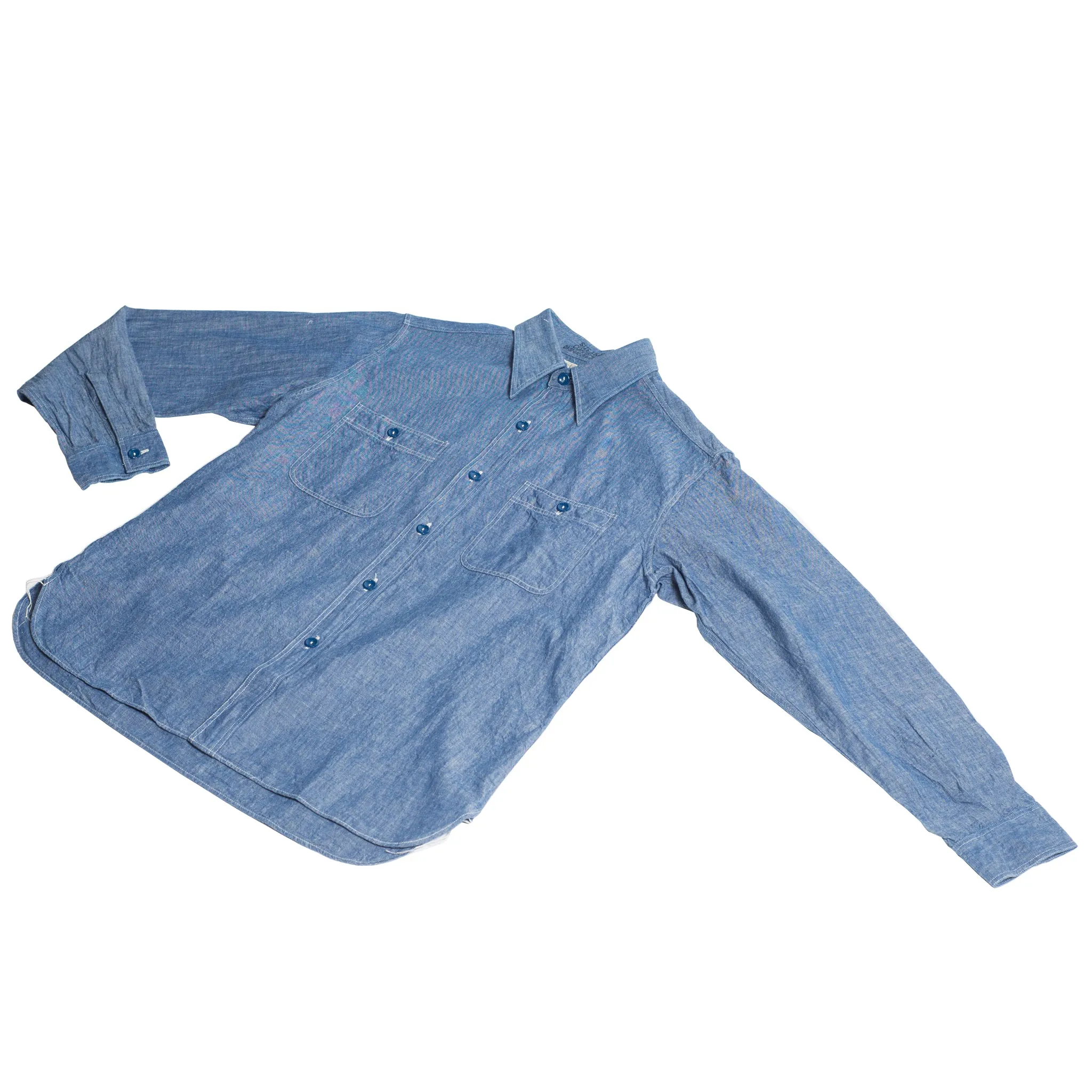 Buzz Rickson's USN Chambray Work Shirt Blue