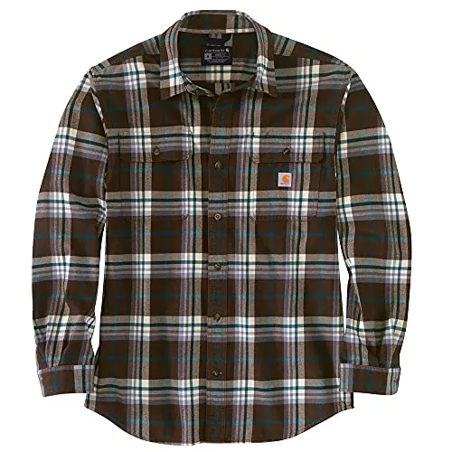 Carhartt 106356 Men's Loose Fit Heavyweight Flannel Long Sleeve Plaid Shirt