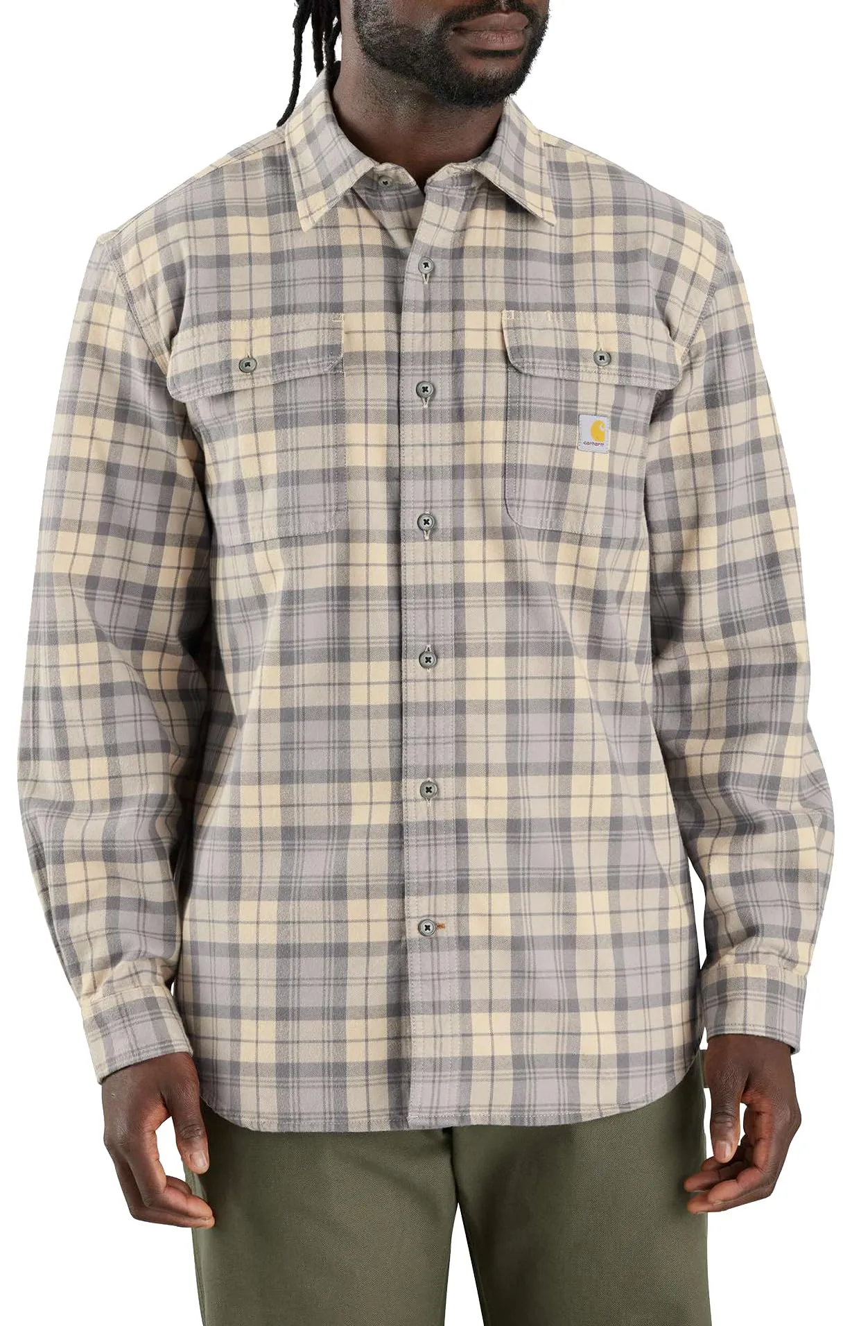 Carhartt 106356 Men's Loose Fit Heavyweight Flannel Long Sleeve Plaid Shirt