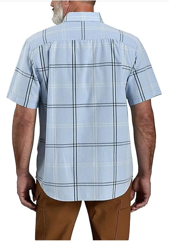 Carhartt Men's Loose Fit Midweight Short-Sleeve Plaid Shirt 