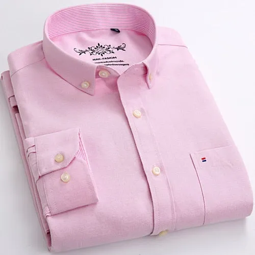 Casual Oxford Shirt Single Patch