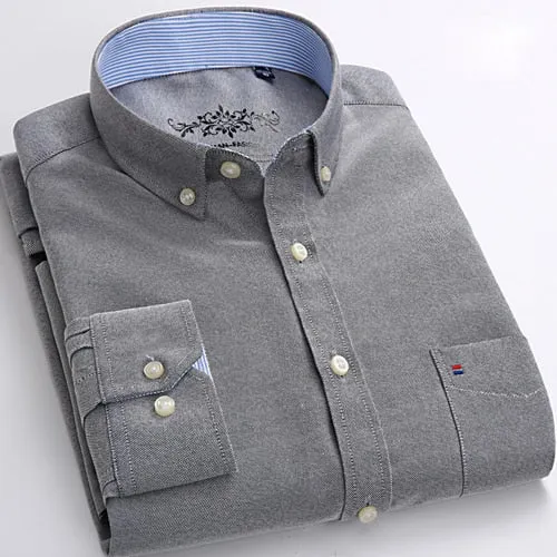 Casual Oxford Shirt Single Patch