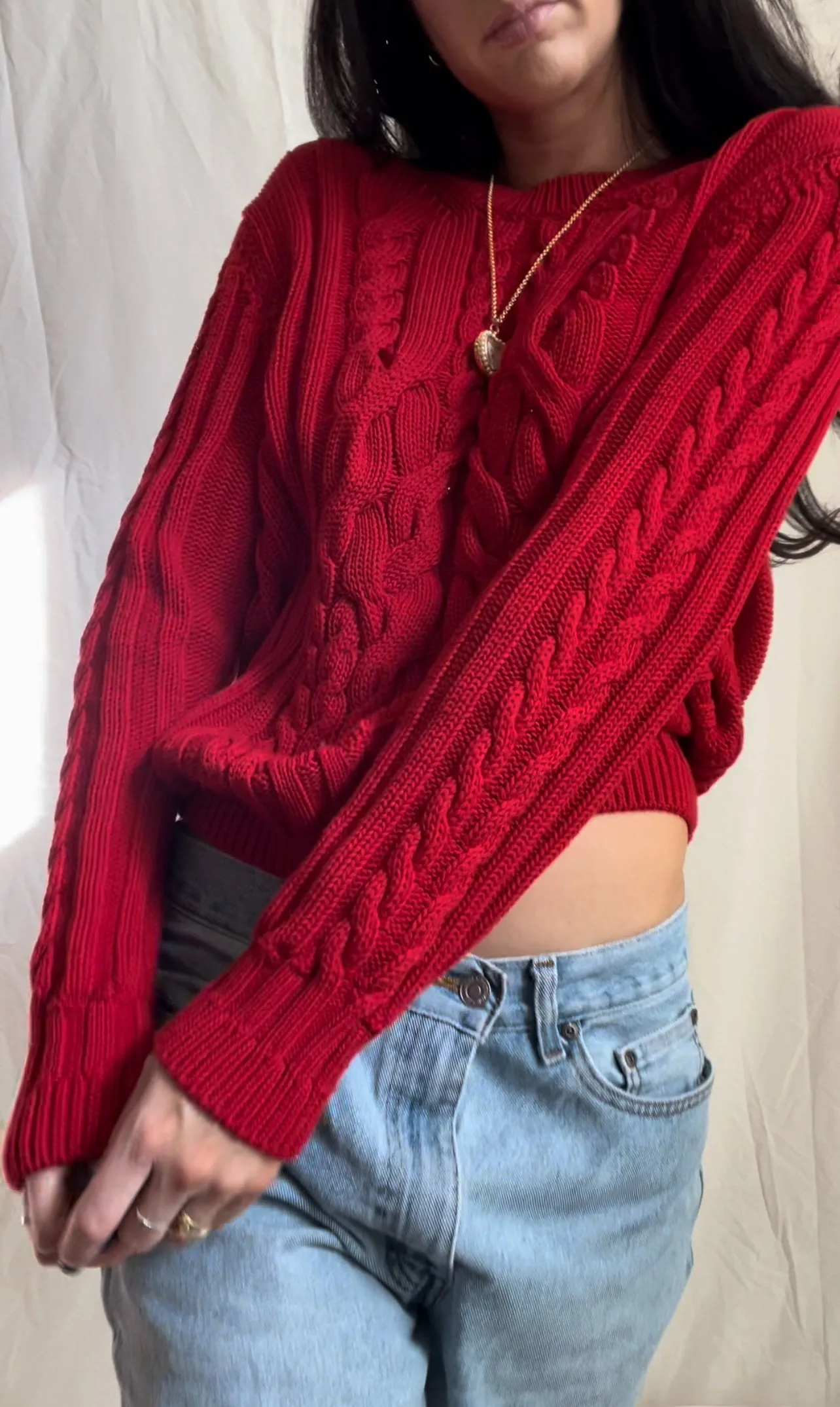 Cherry Knit Sweater