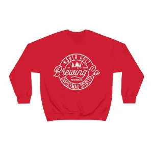 Christmas North Pole Brewing Company Heavy Blend Crewneck Sweatshirt