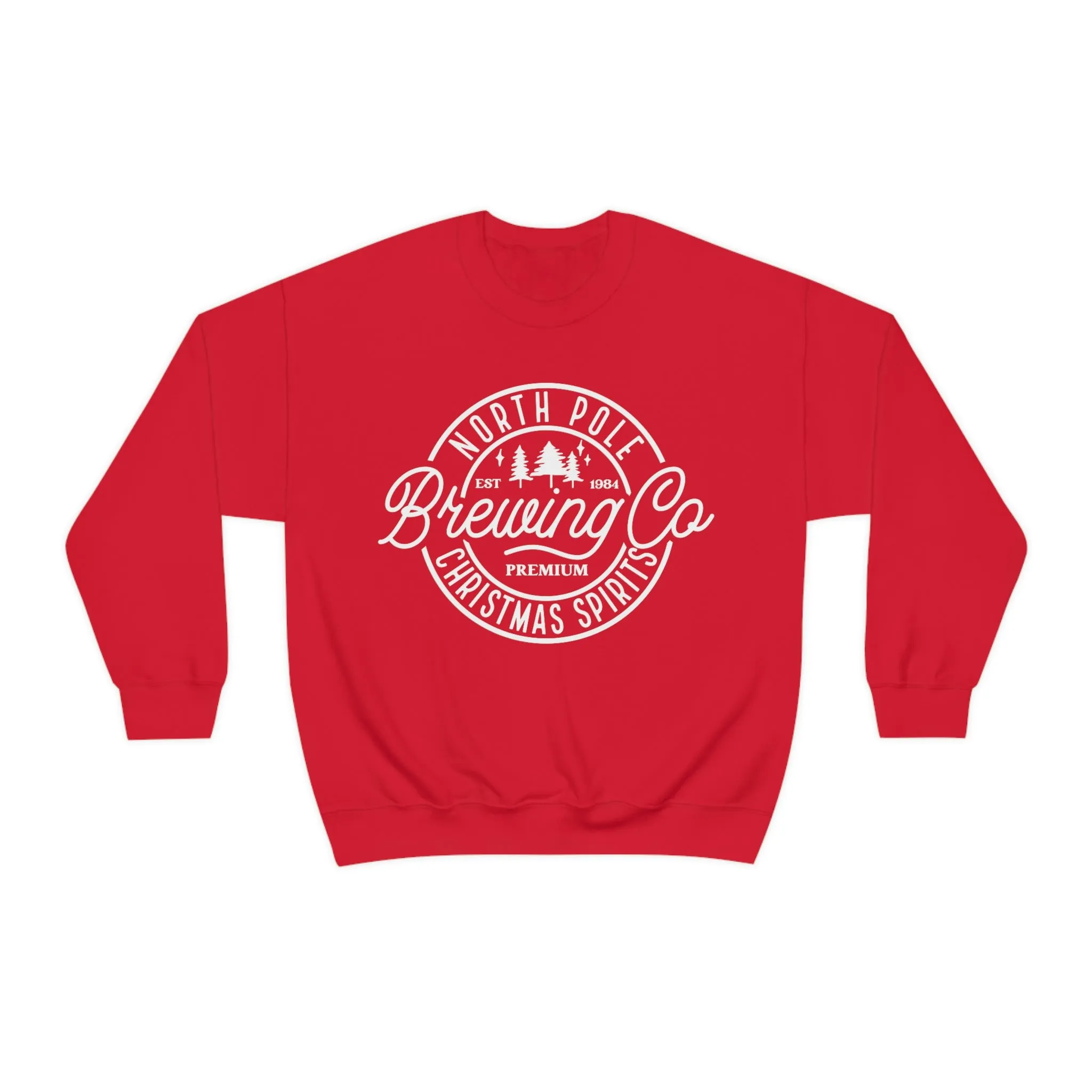 Christmas North Pole Brewing Company Heavy Blend Crewneck Sweatshirt