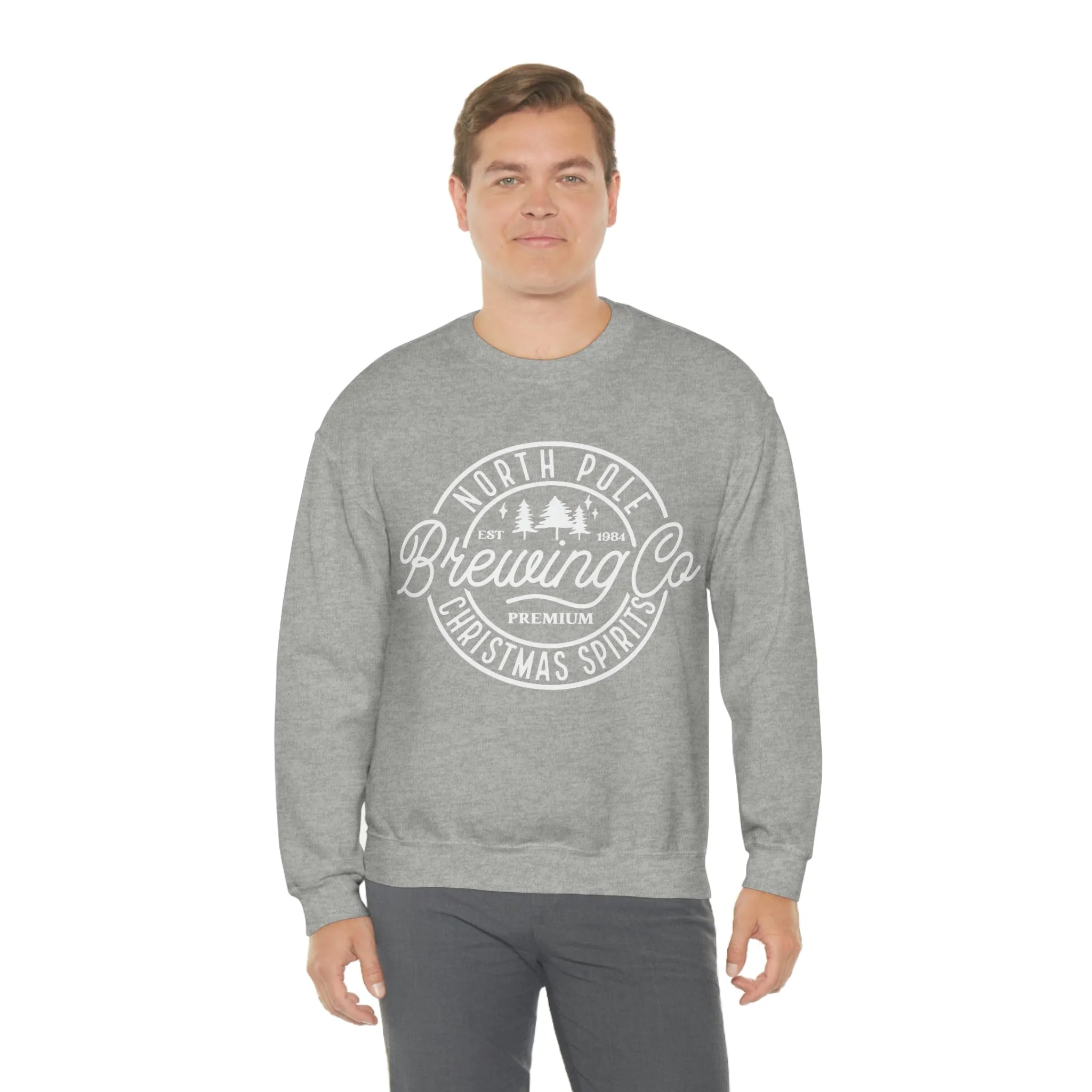 Christmas North Pole Brewing Company Heavy Blend Crewneck Sweatshirt