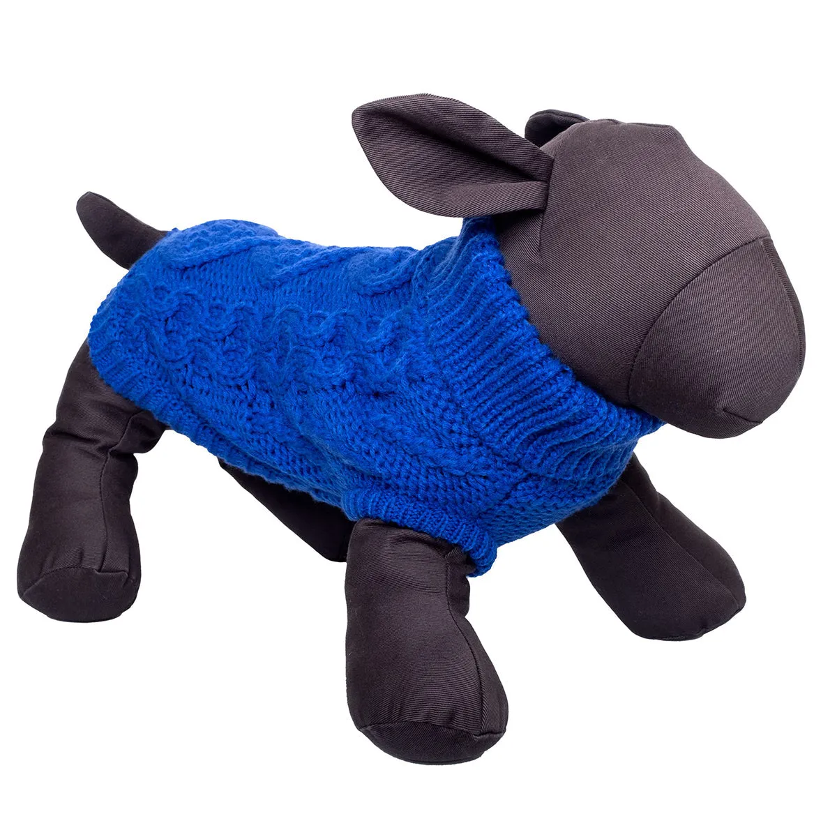 Chunky Knit Turtleneck Dog Sweater Royal