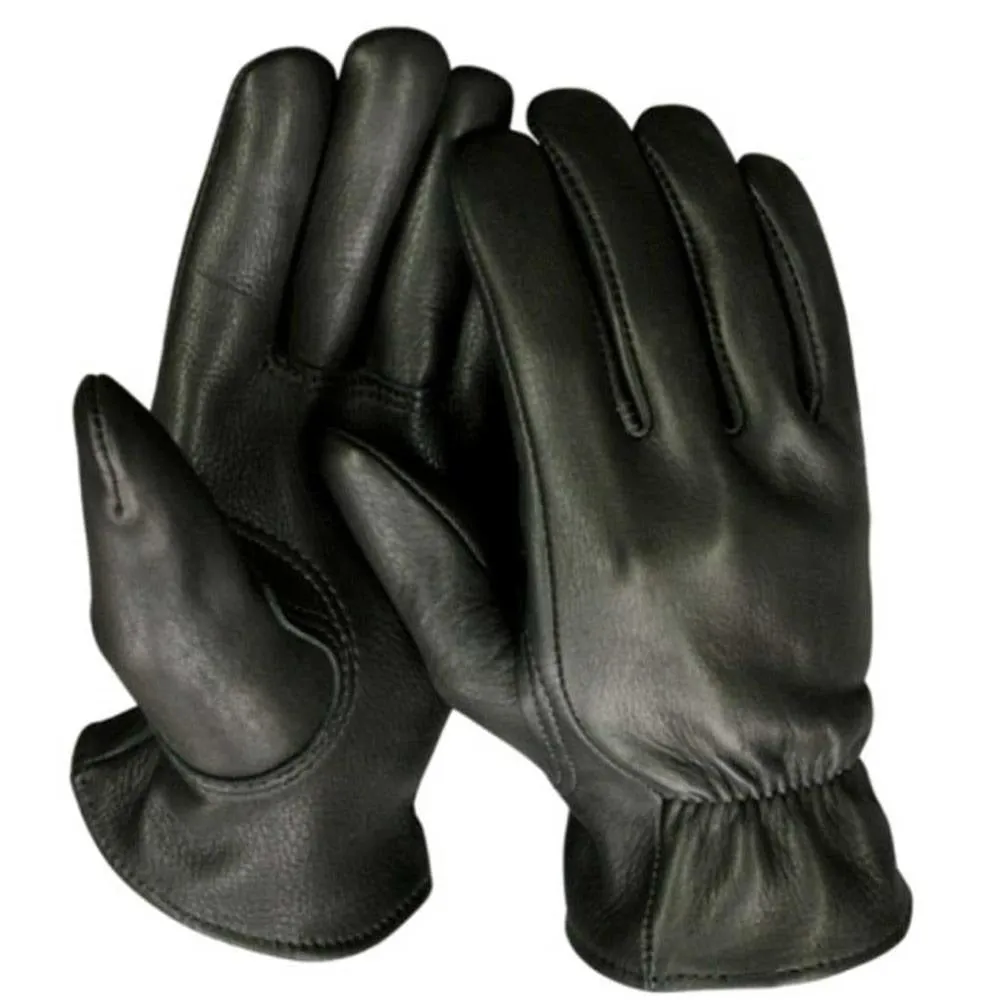 Churchill Mens Deerskin Leather Classic Motorcycle Gloves