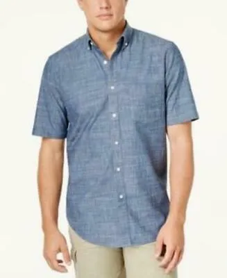 Club Room Mens Chambray Button up Shirt