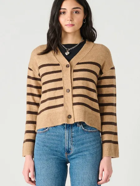 Dex Button Drop Shoulder Cardigan