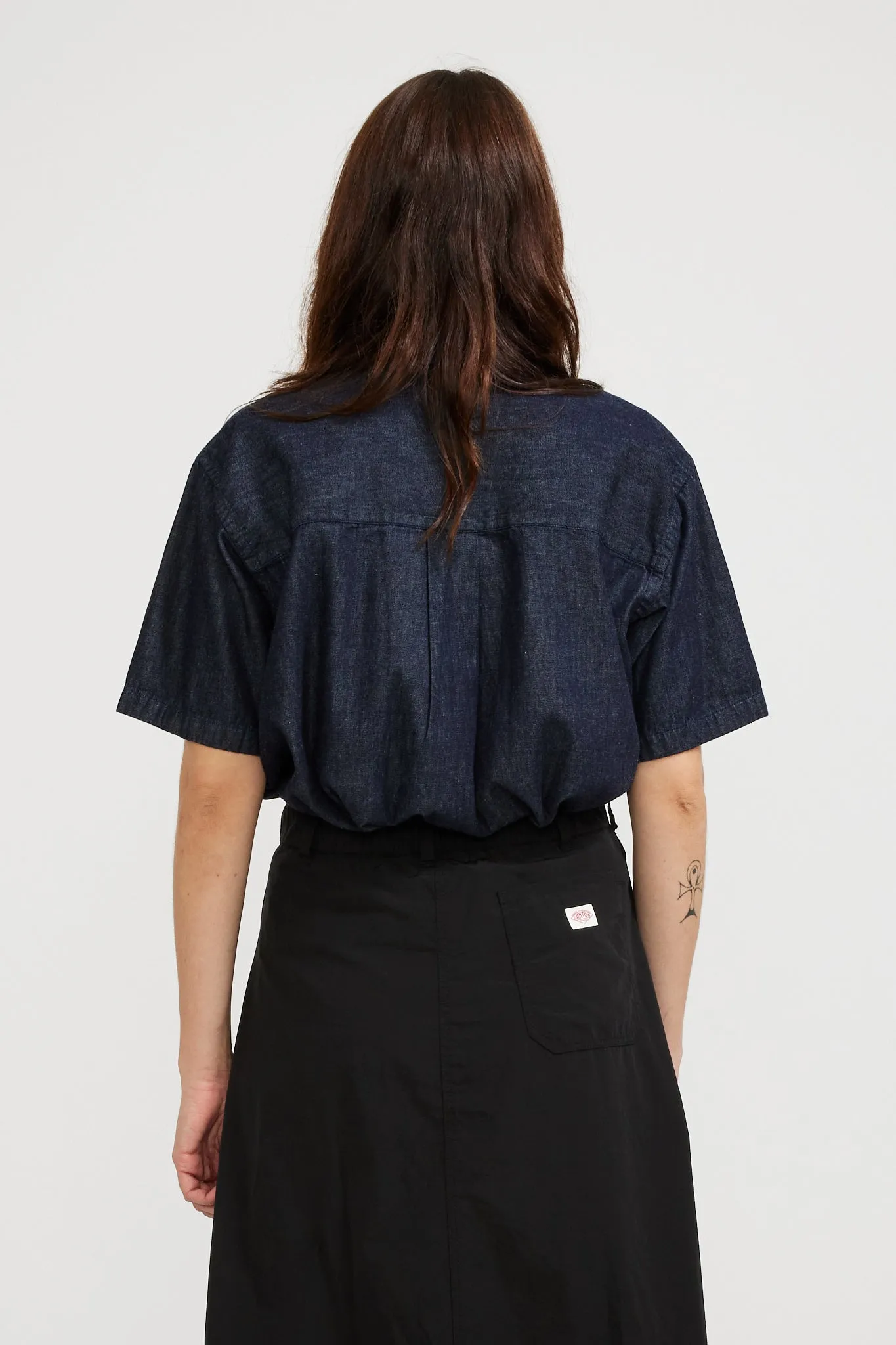 Dot Button S/S Shirt Indigo