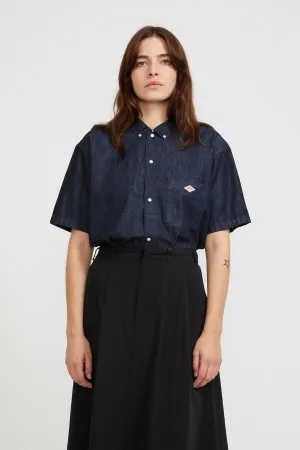 Dot Button S/S Shirt Indigo