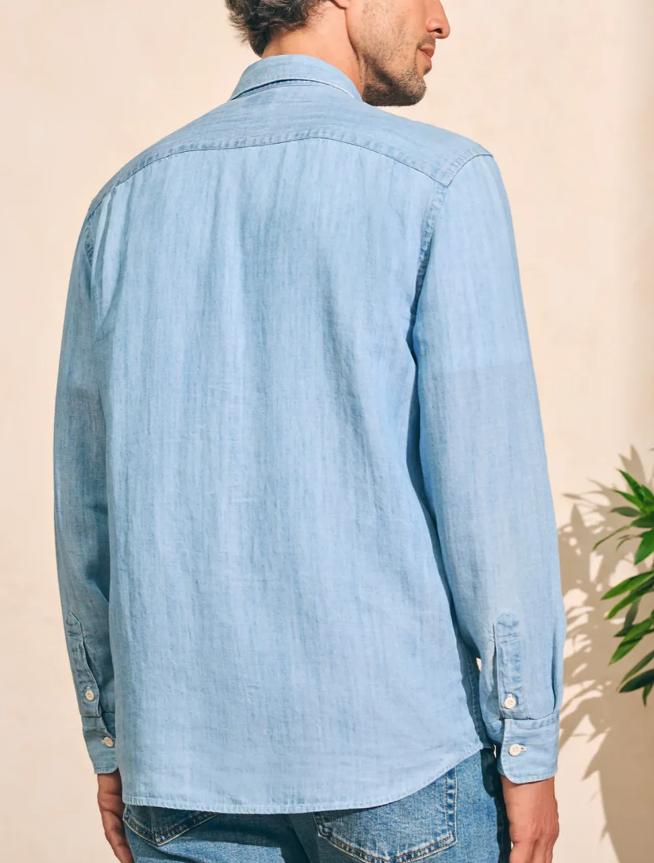 Faherty Tried & True Chambray Shirt Indigo