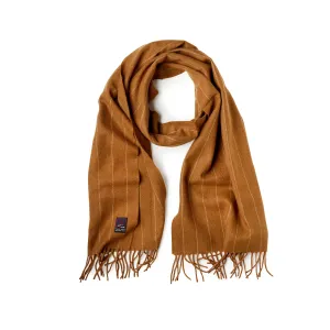 Fox Brothers Merino/Cashmere Vicuña Color Chalkstripe Scarf