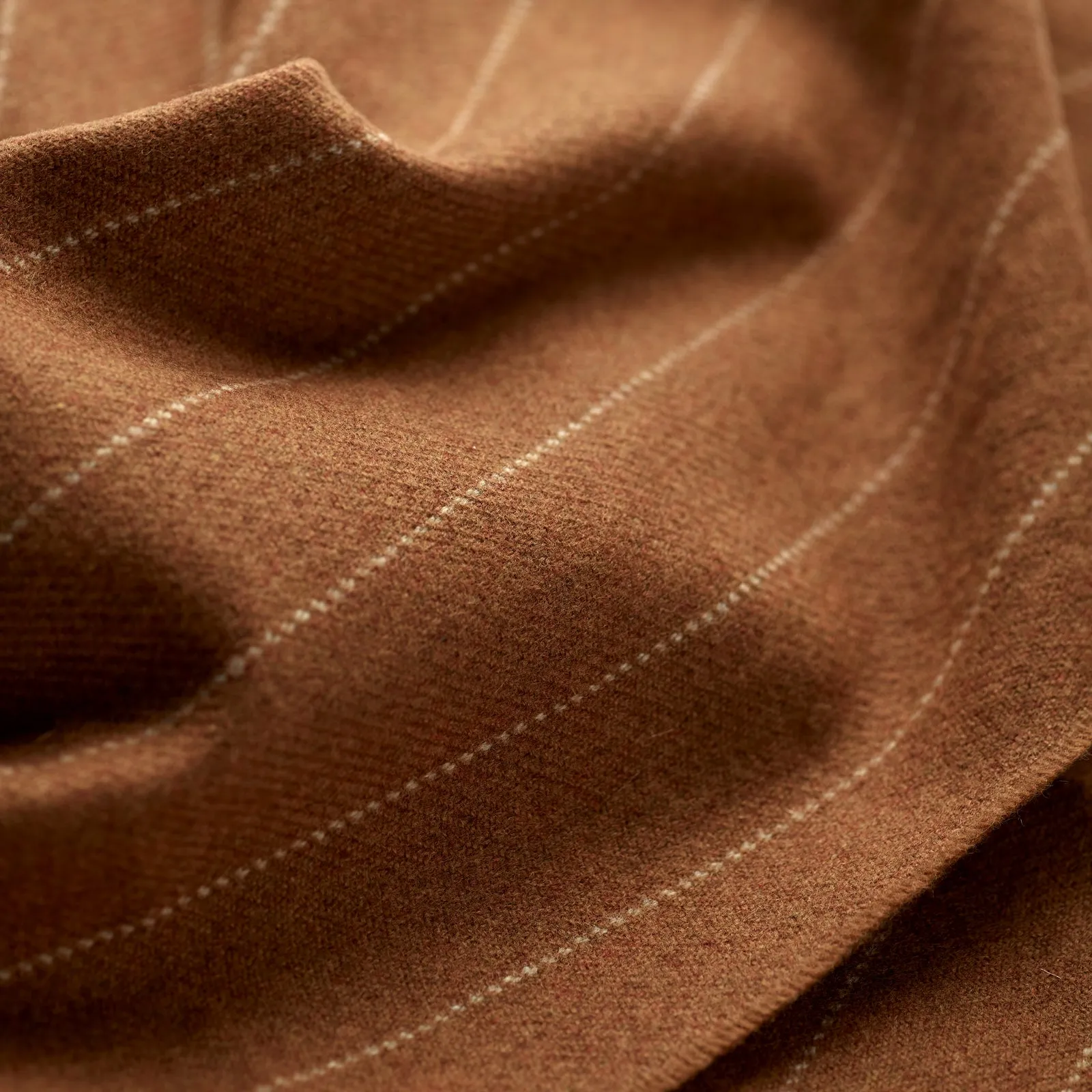 Fox Brothers Merino/Cashmere Vicuña Color Chalkstripe Scarf