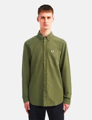 Fred Perry Overdyed Shirt - Military Green