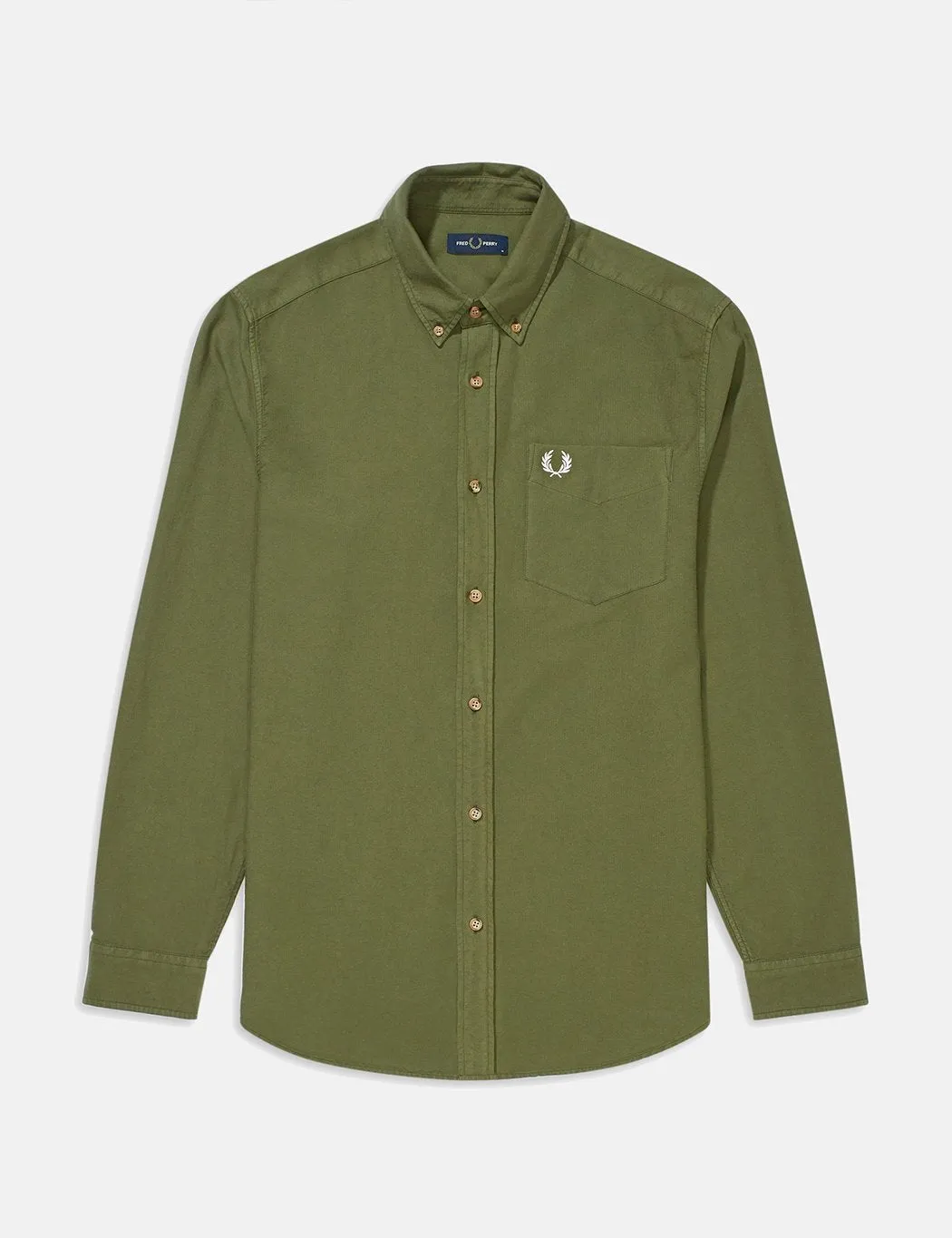 Fred Perry Overdyed Shirt - Military Green