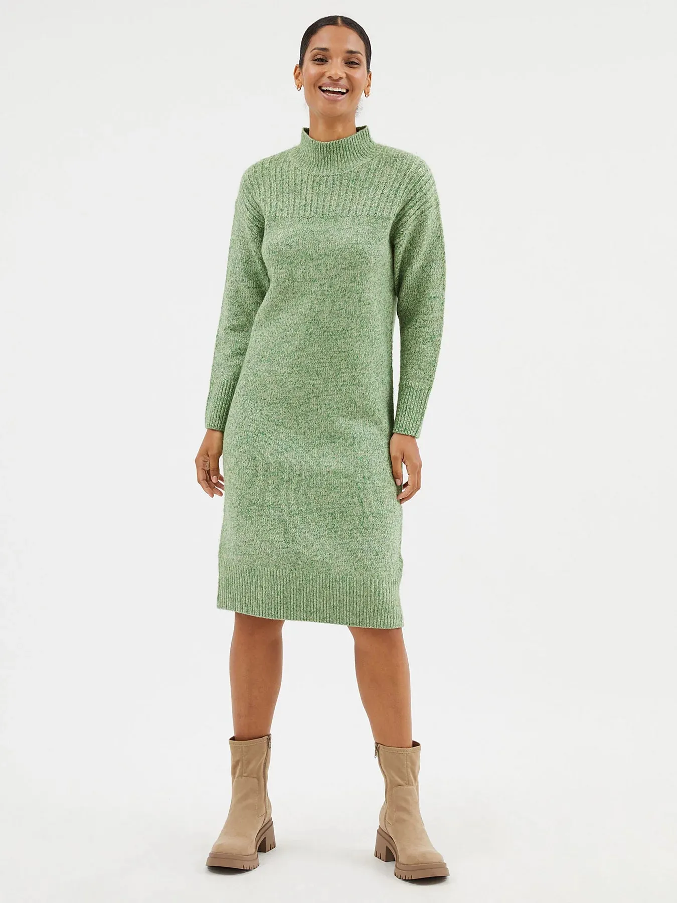 Funnel Neck Jumper Dress