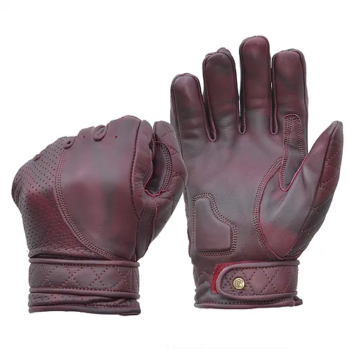 GOLDTOP - Short Bobber Gloves - OxBlood