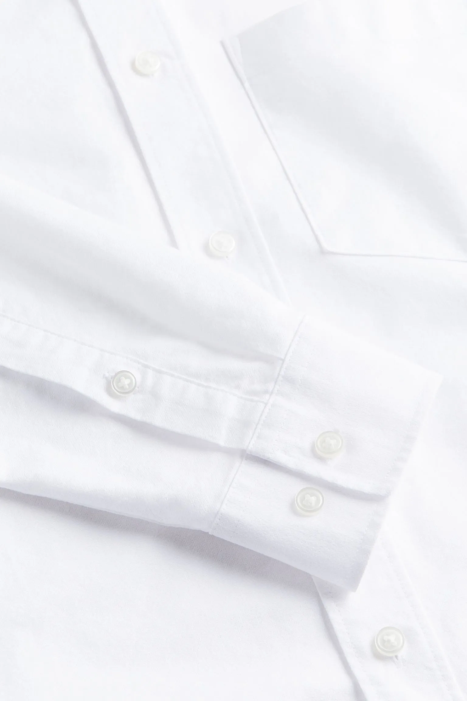 H&M Regular Fit Oxford Shirt, white