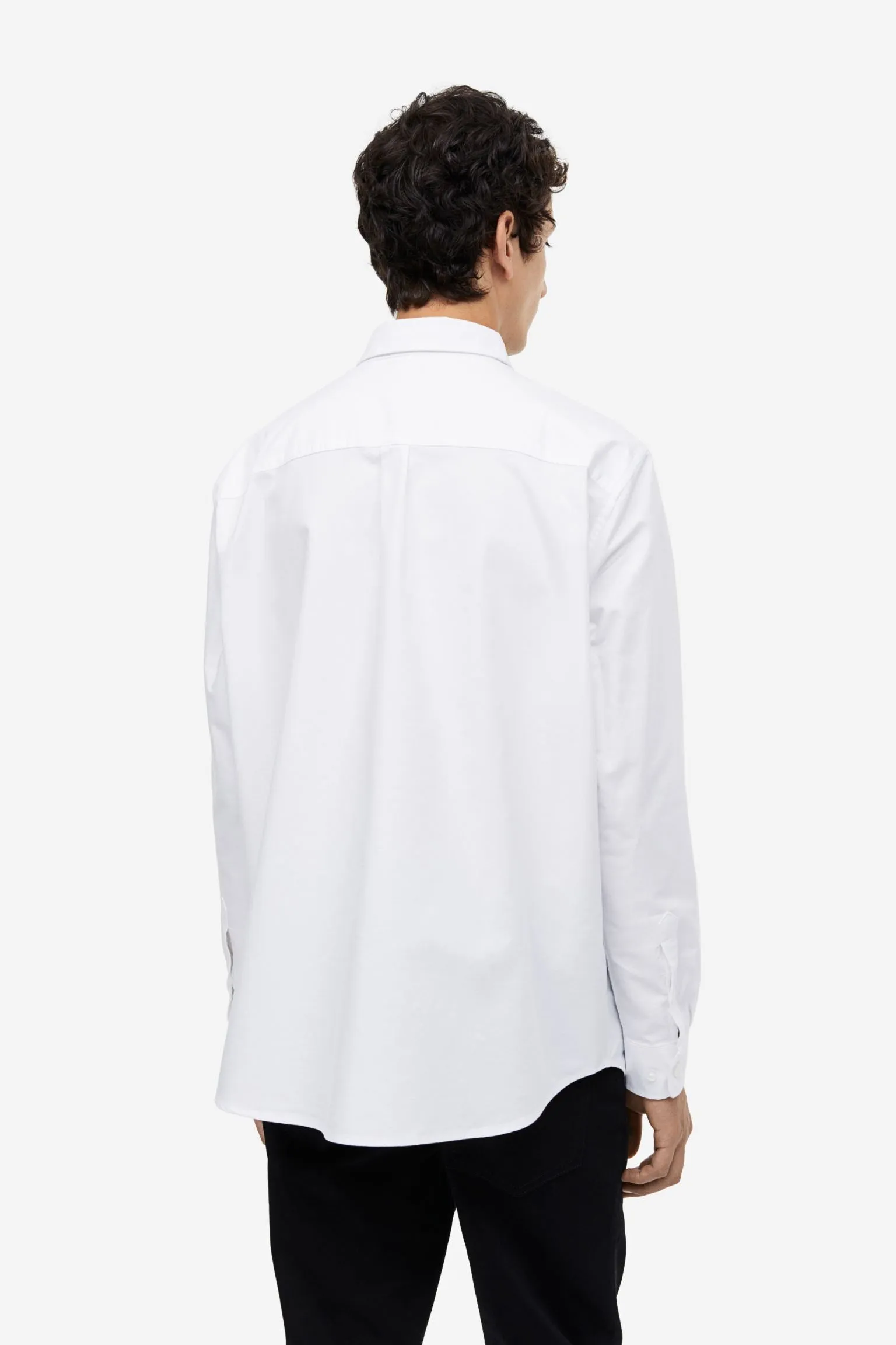 H&M Regular Fit Oxford Shirt, white