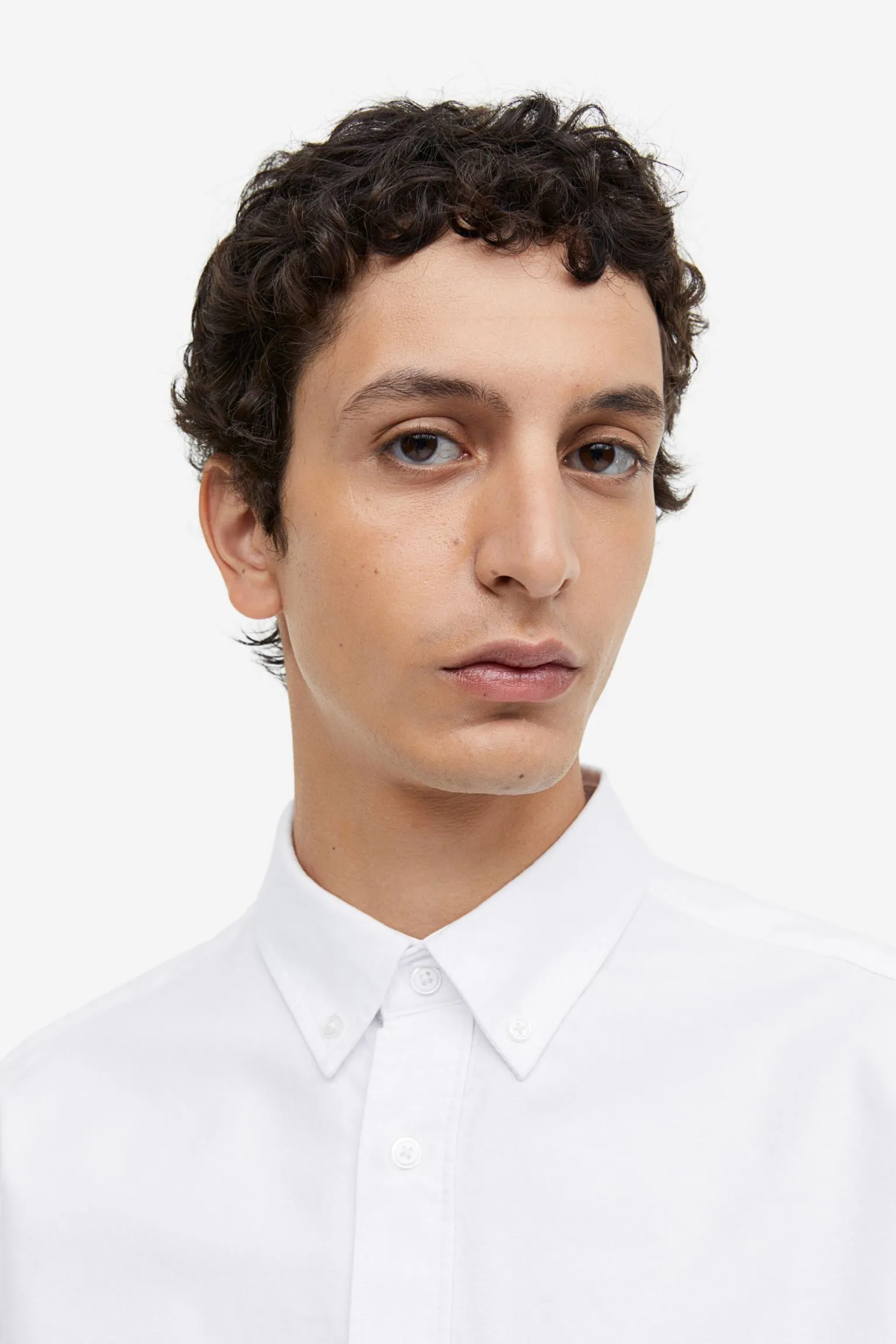 H&M Regular Fit Oxford Shirt, white