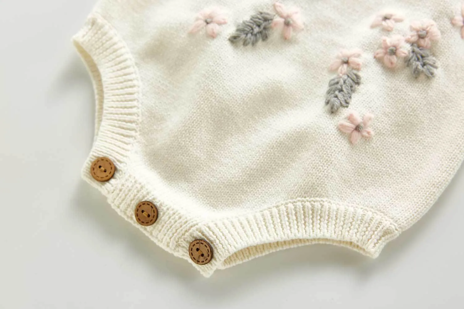 HoneyCherry Baby Girls Sweaters Flower Coat Strap Romper Crawling Clothes Kids Sweater Cardigan