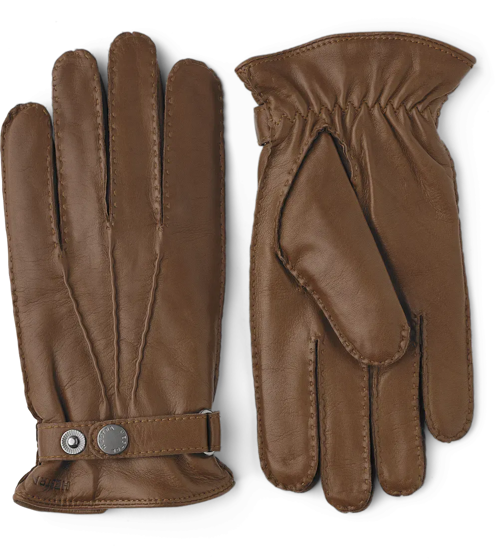 Jake Italian Lamb Nappa Lined Gloves - Brown