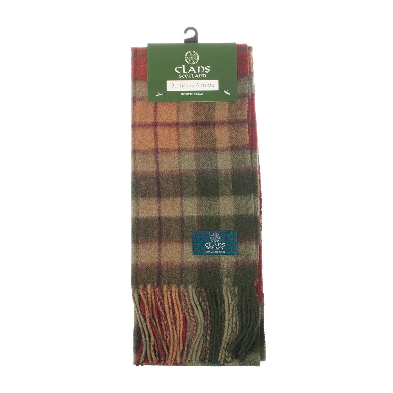 Lambswool Scottish Tartan Clan Scarf  Buchanan Autumn