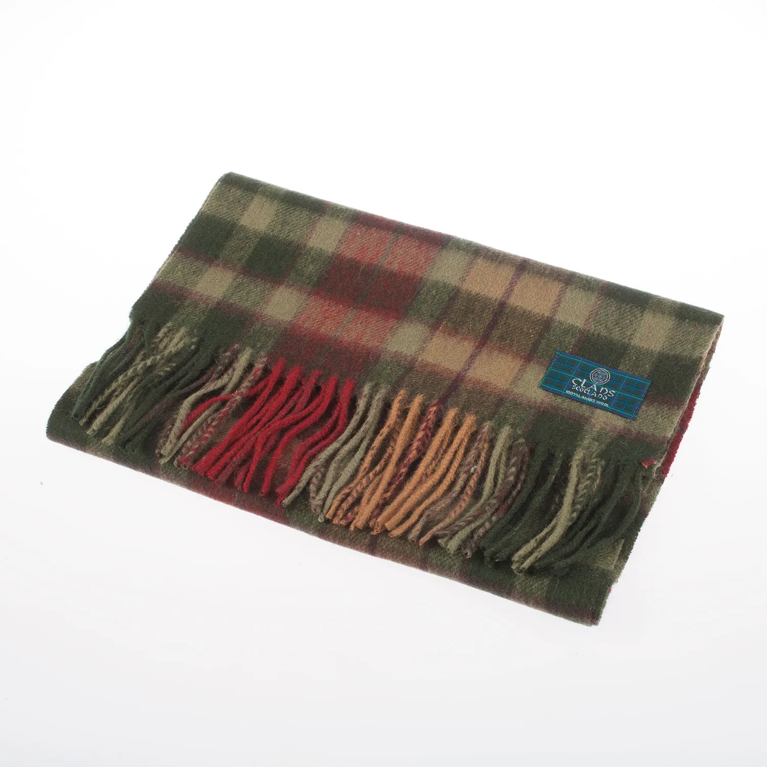 Lambswool Scottish Tartan Clan Scarf  Buchanan Autumn