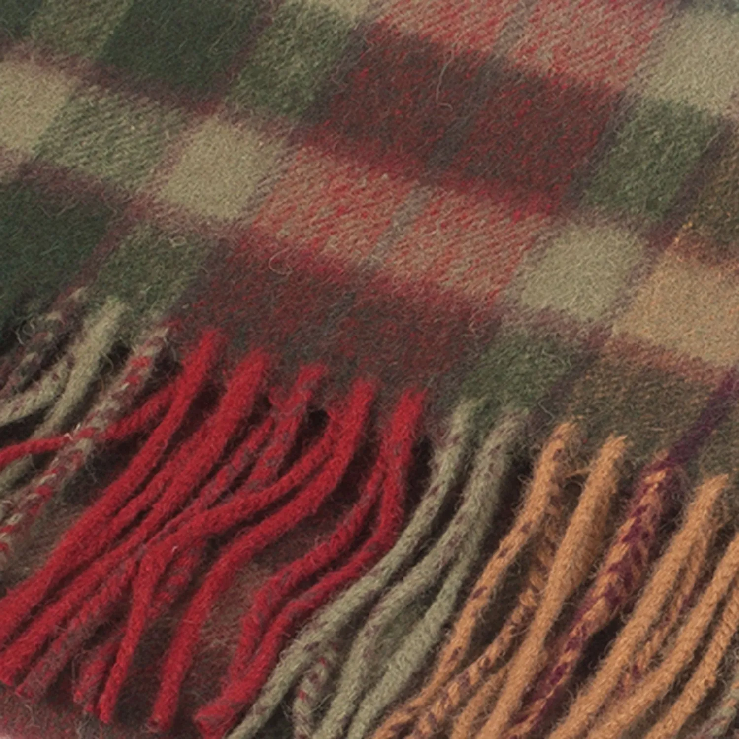 Lambswool Scottish Tartan Clan Scarf  Buchanan Autumn