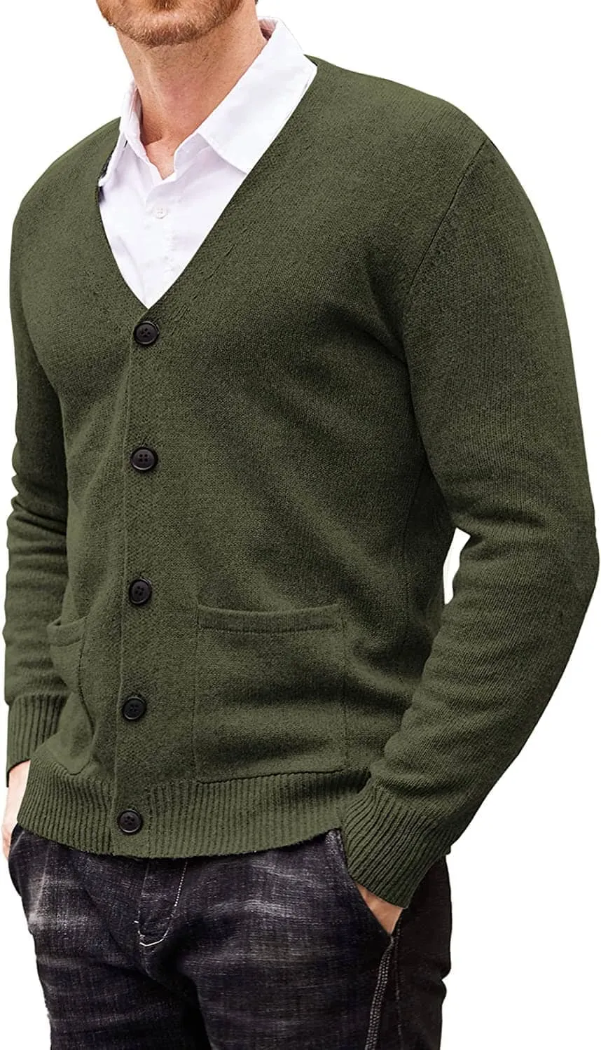 Lightweight V Neck Knitted Sweaters with Pockets (US Only)