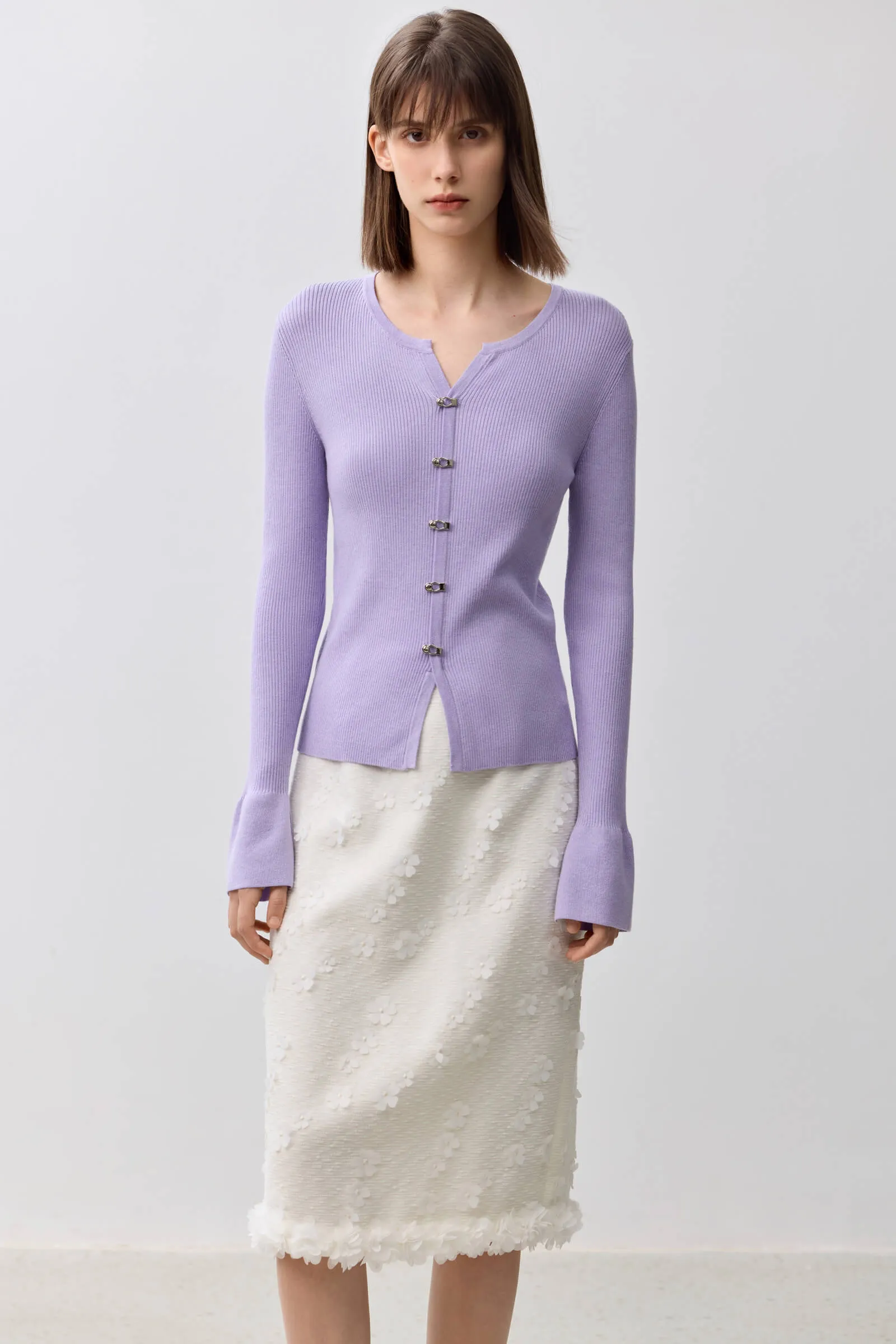 LILY Classic Split Knit Cardigan