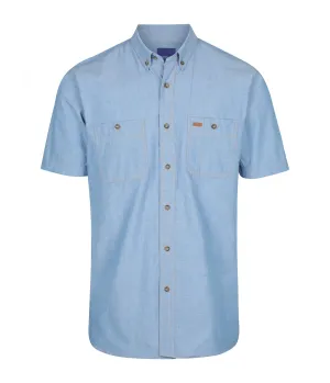 Men's Industrial Chambray Short Sleeve Shirt - 5045SN