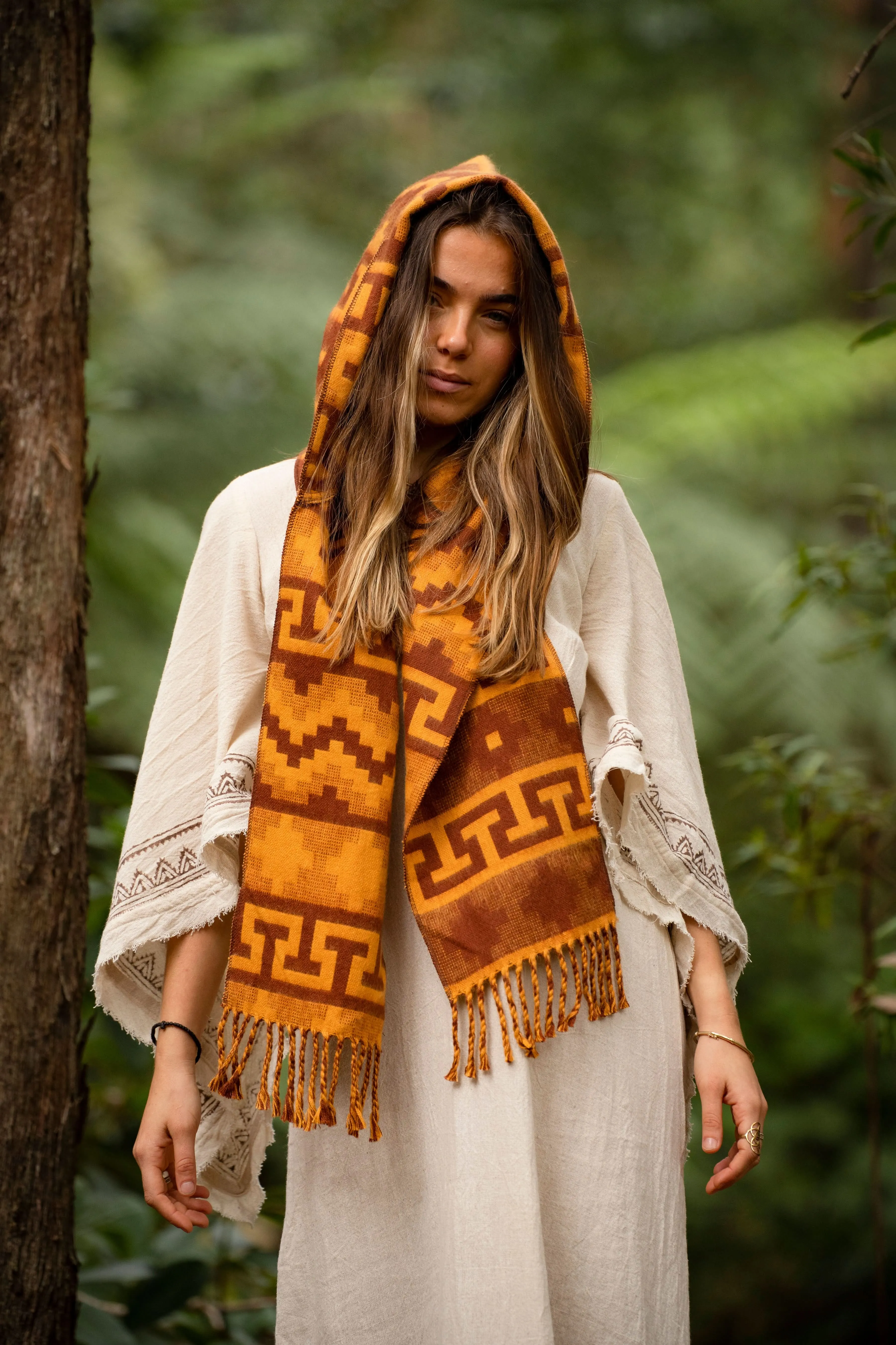 Mountain Alpaca Geometric Scarf - Wholesale