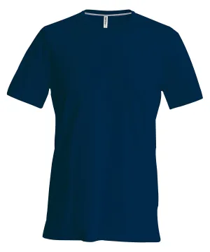 Navy - Short-sleeved crew neck T-shirt