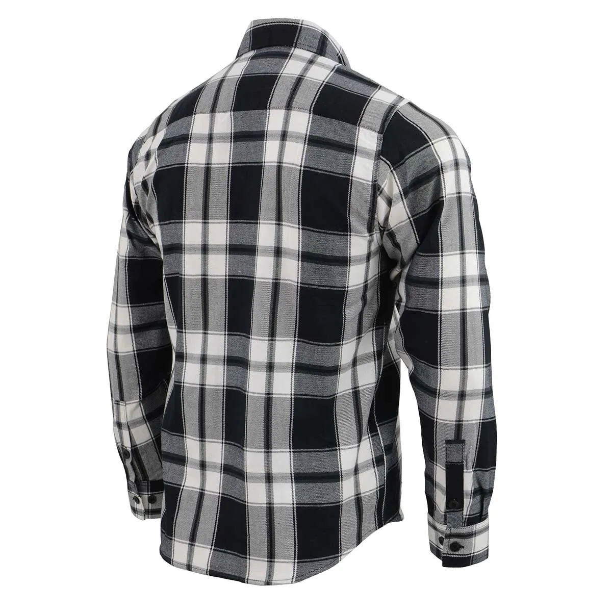 NexGen MNG11644 Men's Black and White Long Sleeve Cotton Flannel Shirt